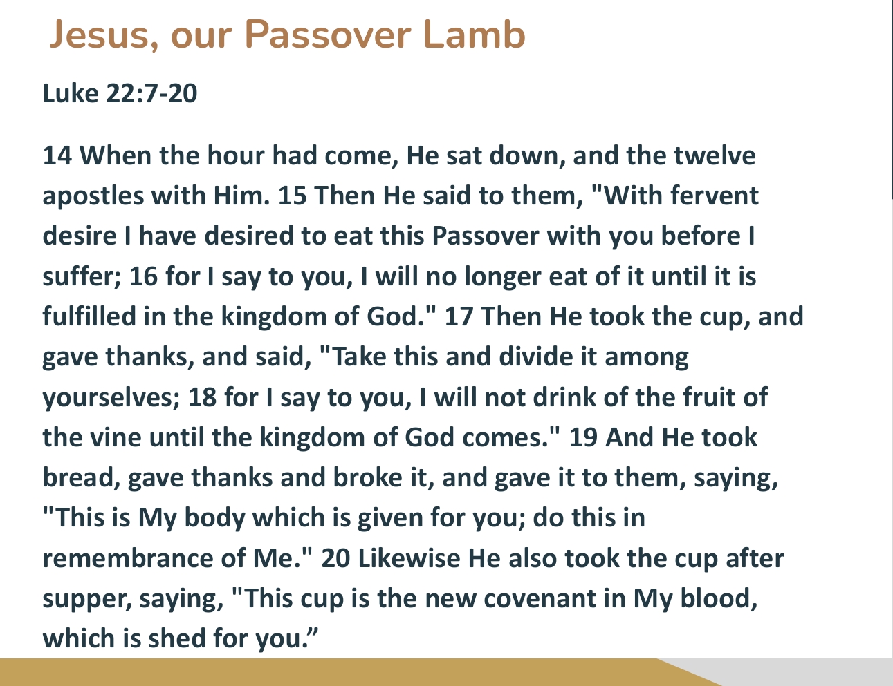 Passover Parallels